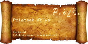Polacsek Éva névjegykártya
