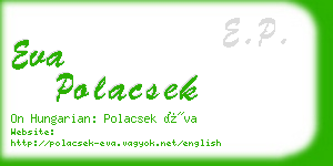 eva polacsek business card